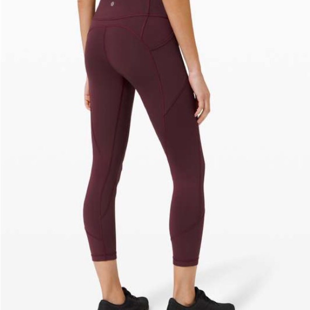 lululemon athletica Burgundy crop Leggings